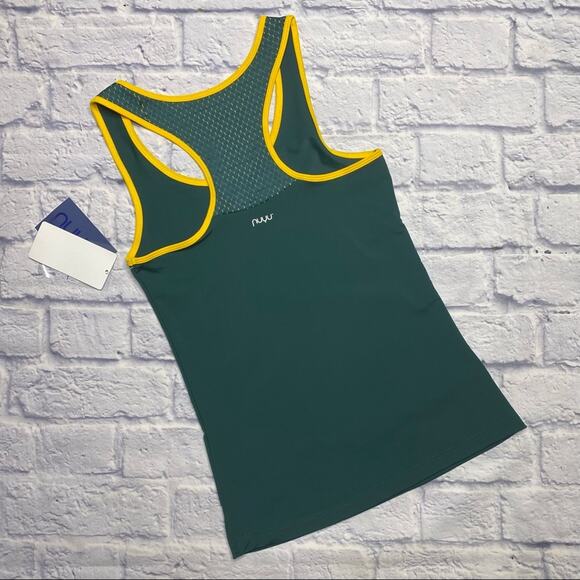 NEW NUYU Baylor University Yoga Tank in Green - Picture 5 of 7